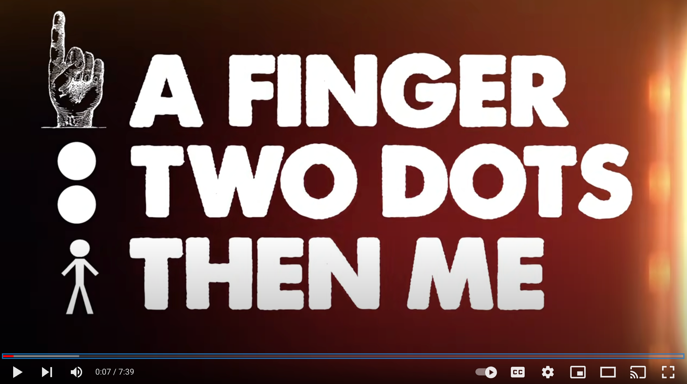 Load video: A Finger, Two Dots Then Me. A poem by Derrick Brown